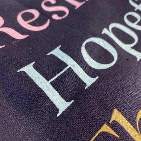 Sephora Tote Bag Black Resilient Hopeful Thankful - Picture 4 of 5